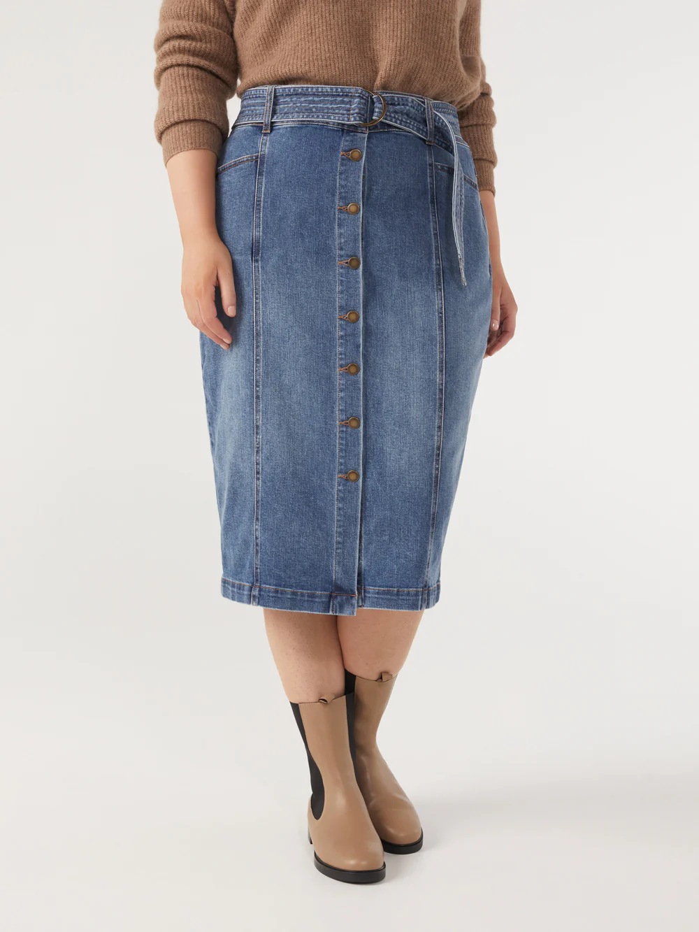 The Button Front Denim Skirt - Image 6