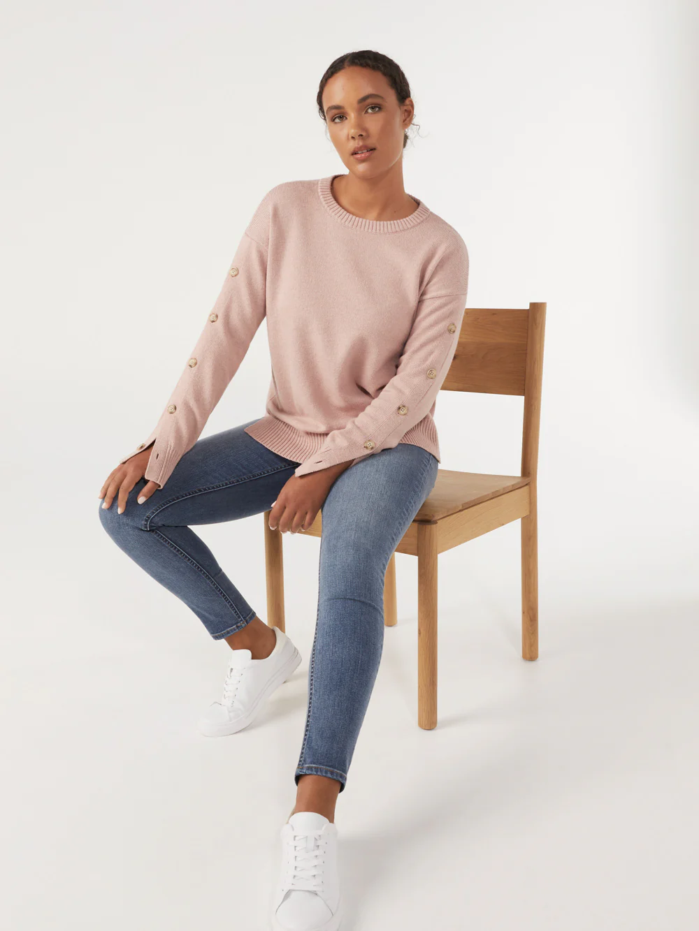 The Button Sleeve Knit Pullover
