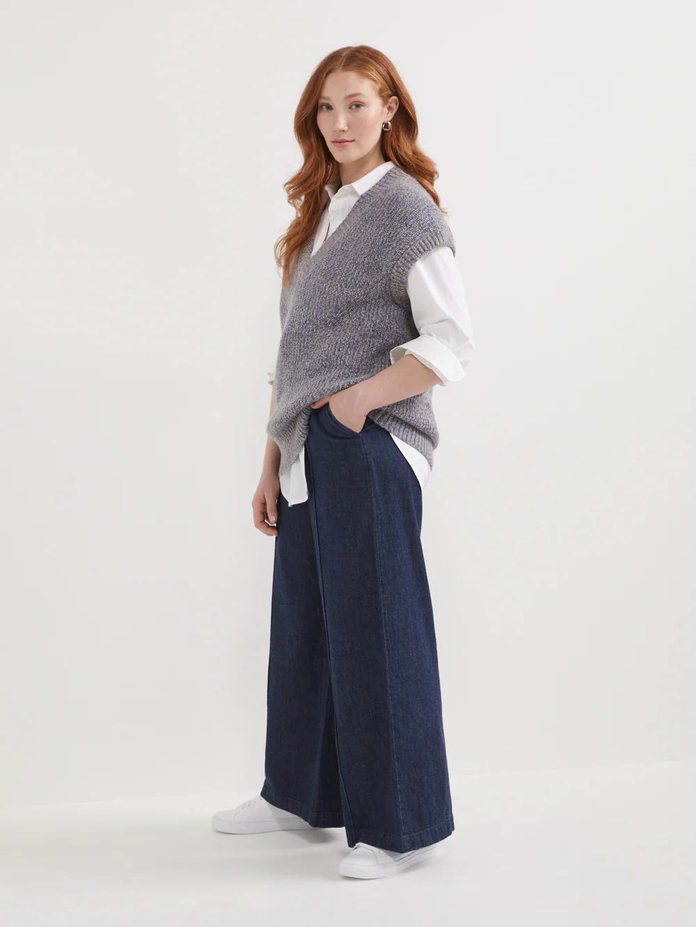The Cardigan Stitch V-Neck Vest