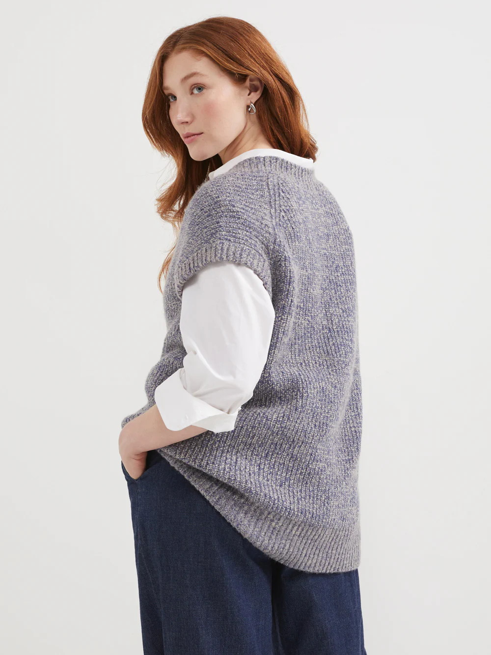 The Cardigan Stitch V-Neck Vest - Image 4