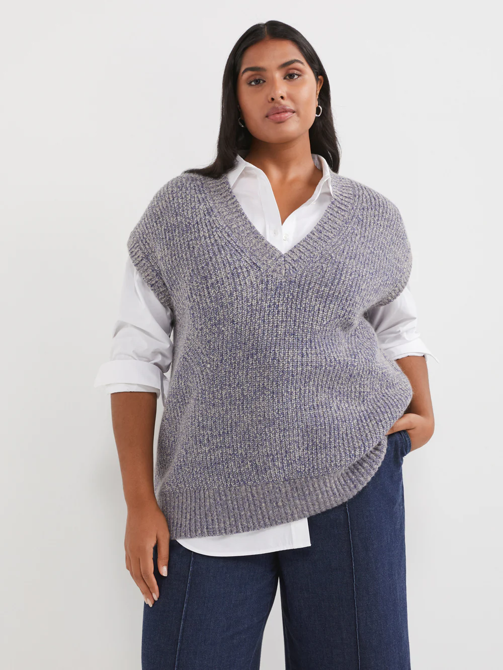 The Cardigan Stitch V-Neck Vest - Image 8