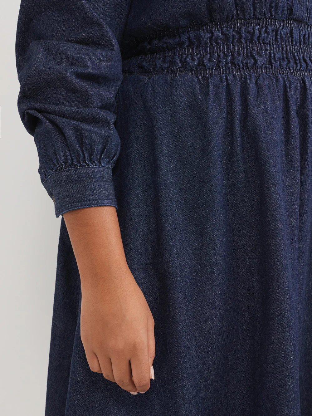 The Chambray Waisted Shirt Dress - Image 8