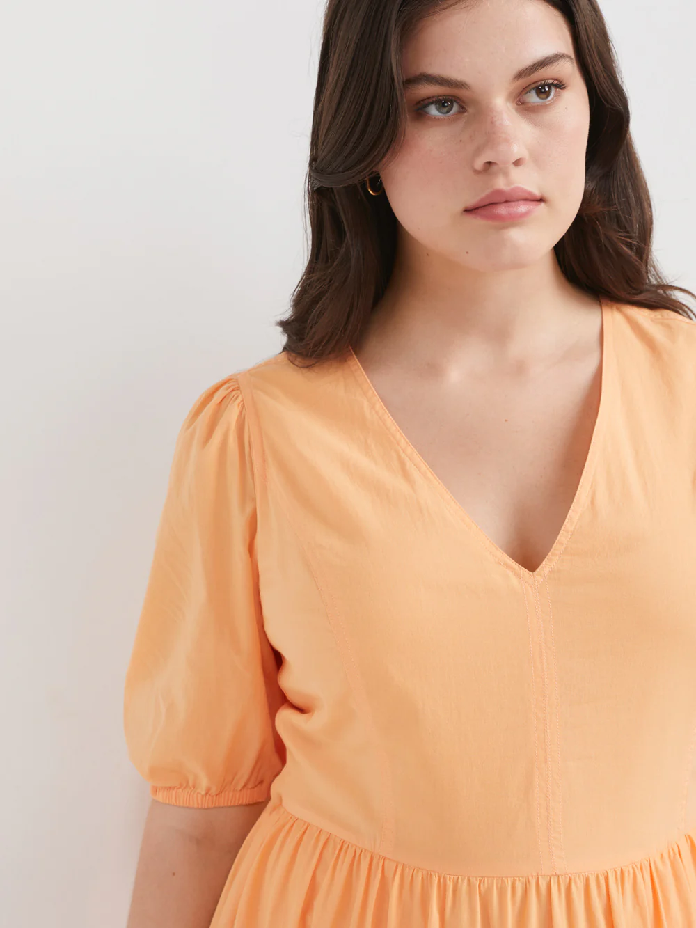 The Contrast Panel Cotton Tiered Dress - Image 2