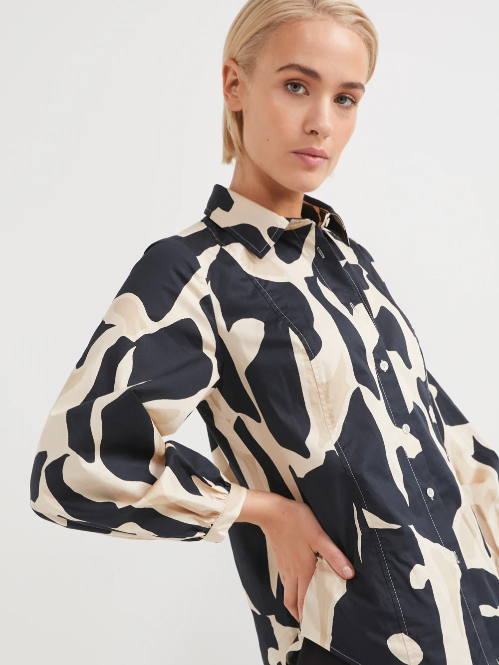 The Cotton Abstract Button Up Shirt - Image 3