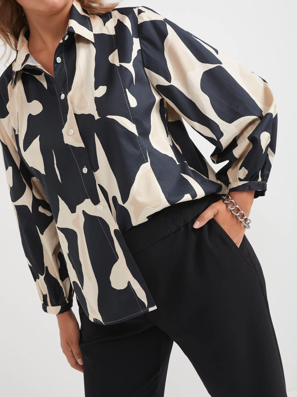 The Cotton Abstract Button Up Shirt - Image 6