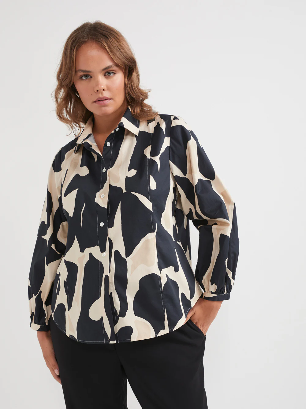 The Cotton Abstract Button Up Shirt - Image 7