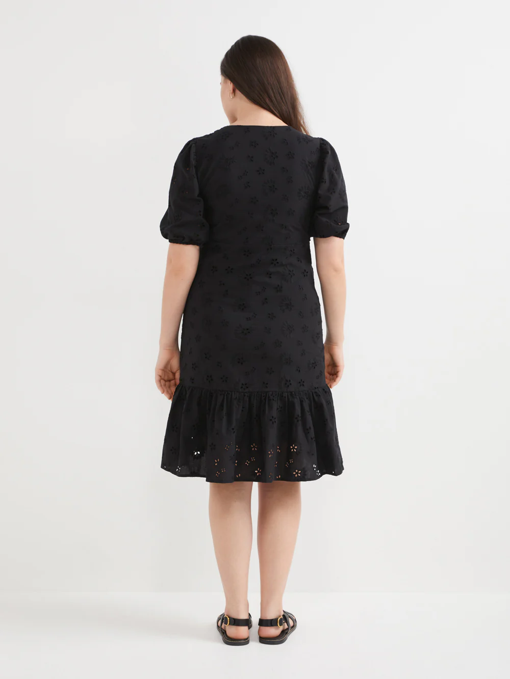 The Cotton Broderie V-Neck Dress - Image 4