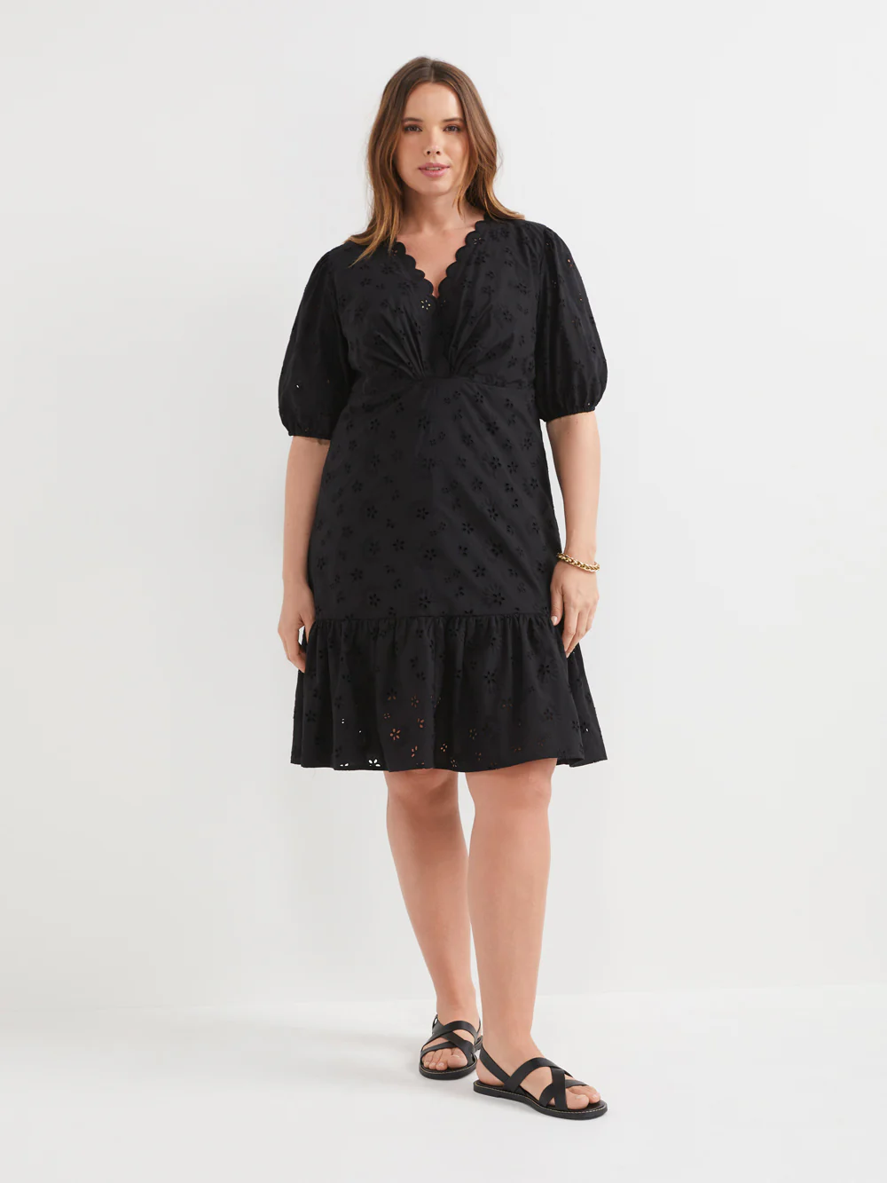The Cotton Broderie V-Neck Dress - Image 6