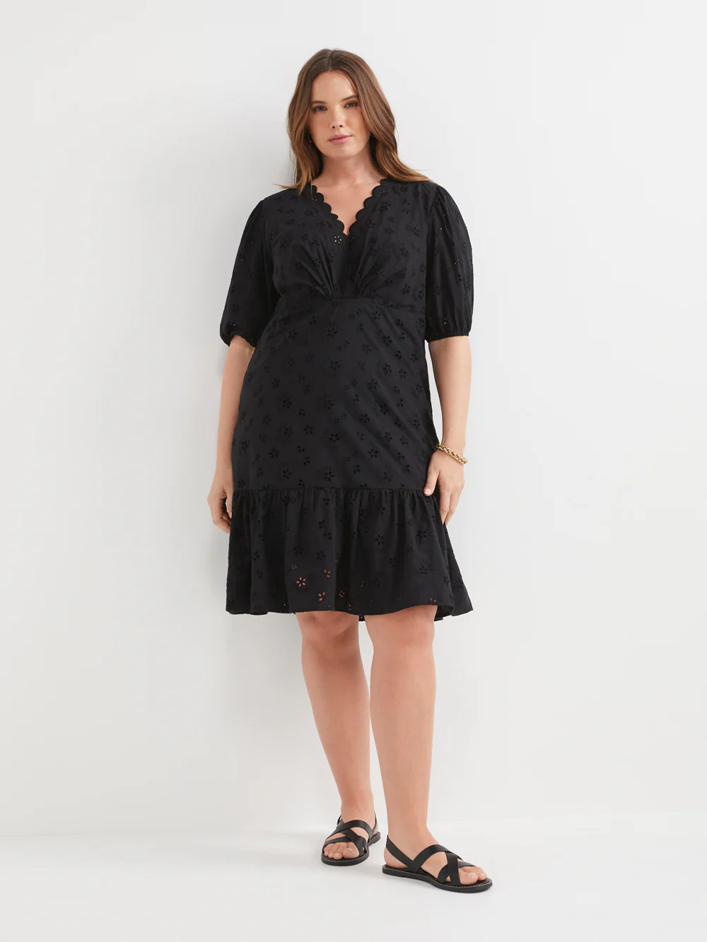 The Cotton Broderie V-Neck Dress - Image 8
