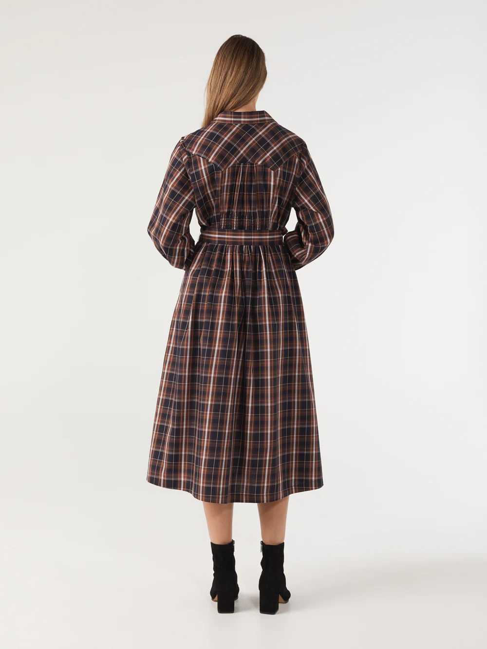 The Cotton Check Shirt Dress - Image 3