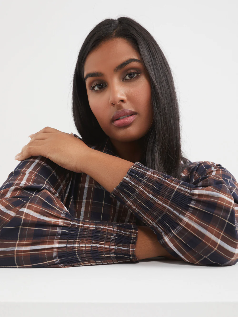 The Cotton Check Shirt Dress - Image 8
