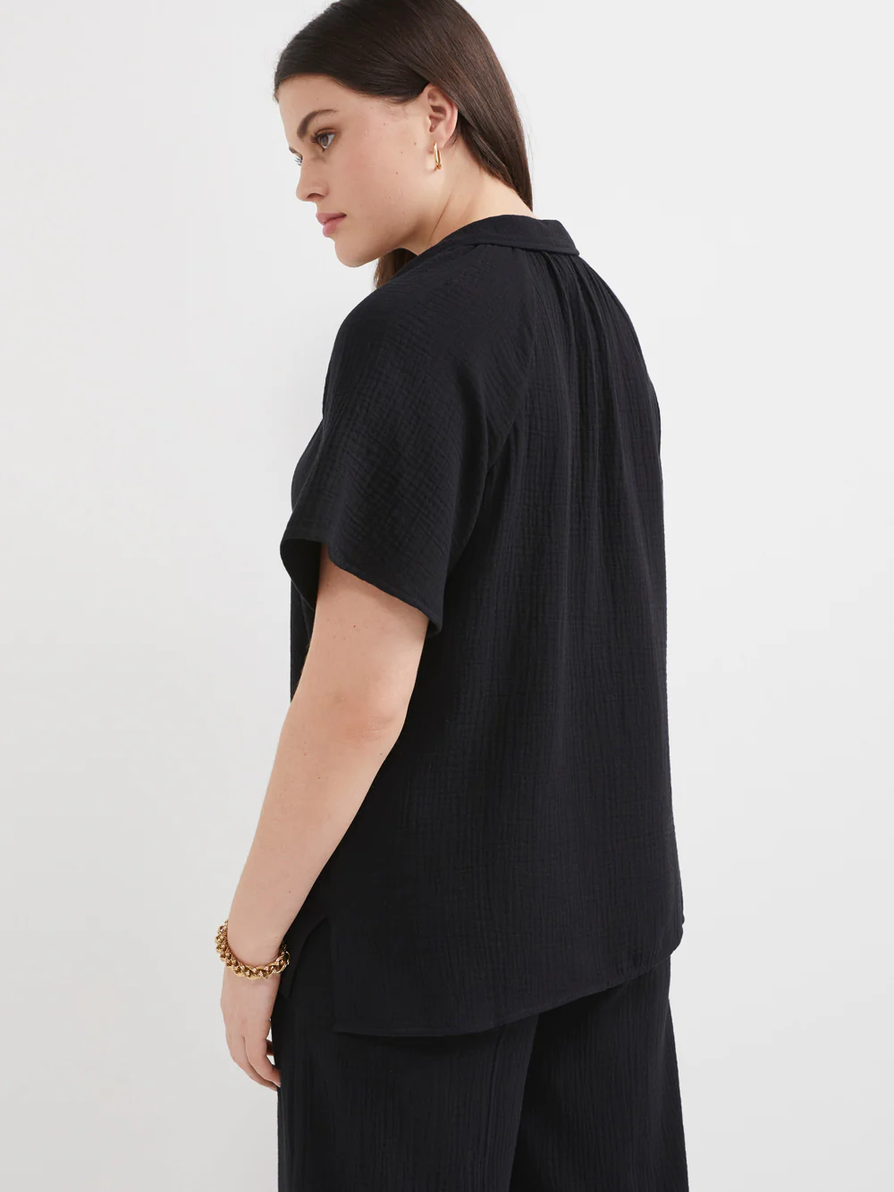 The Cotton Crinkle Short Sleeve Top - Image 3