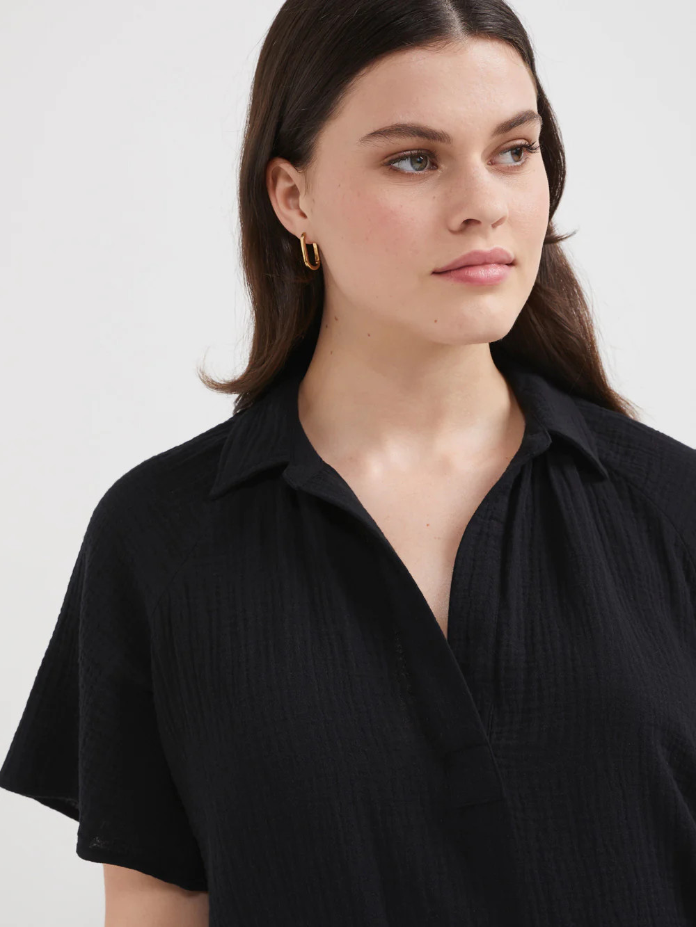 The Cotton Crinkle Short Sleeve Top - Image 4