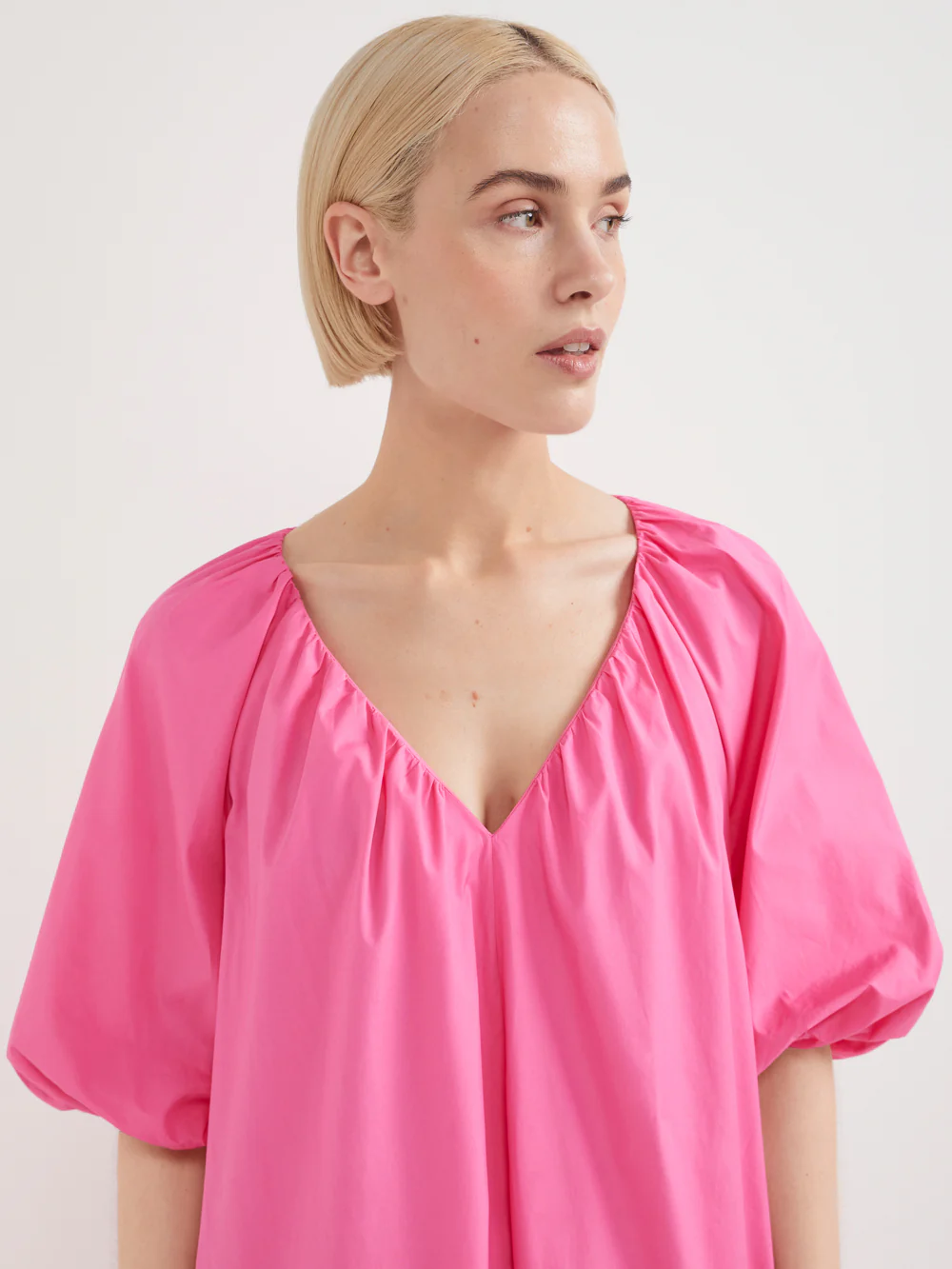 The Cotton Poplin Gathered Dress - Image 2