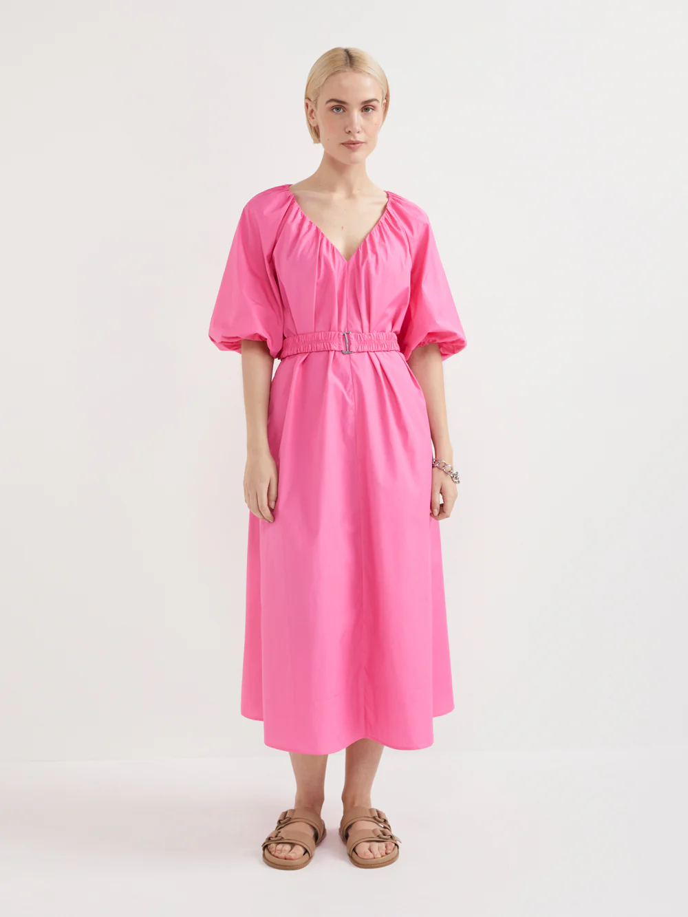 The Cotton Poplin Gathered Dress - Image 3