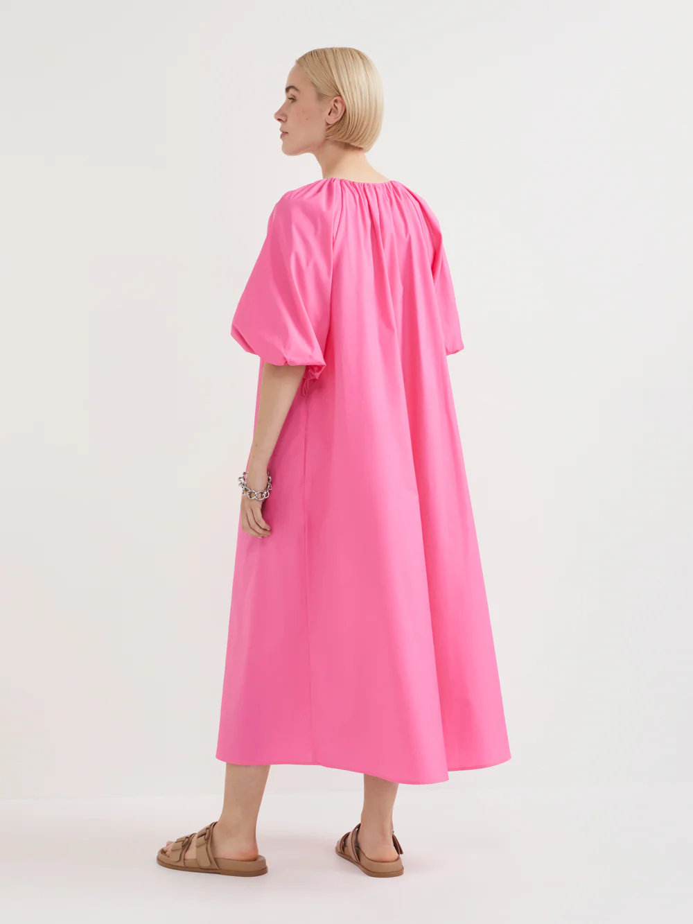 The Cotton Poplin Gathered Dress - Image 4