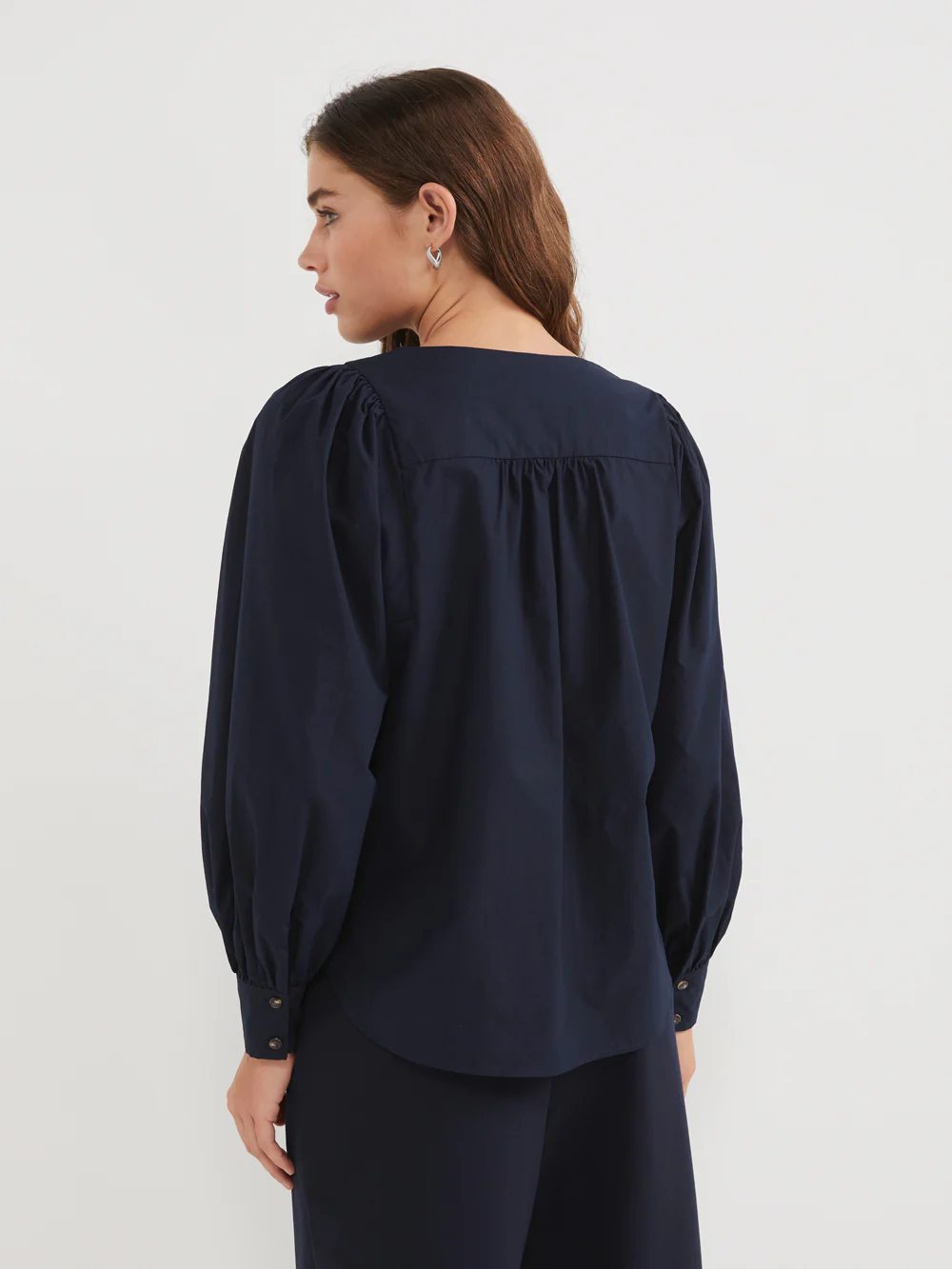 The Cotton Poplin Multi Stitch Top - Image 3