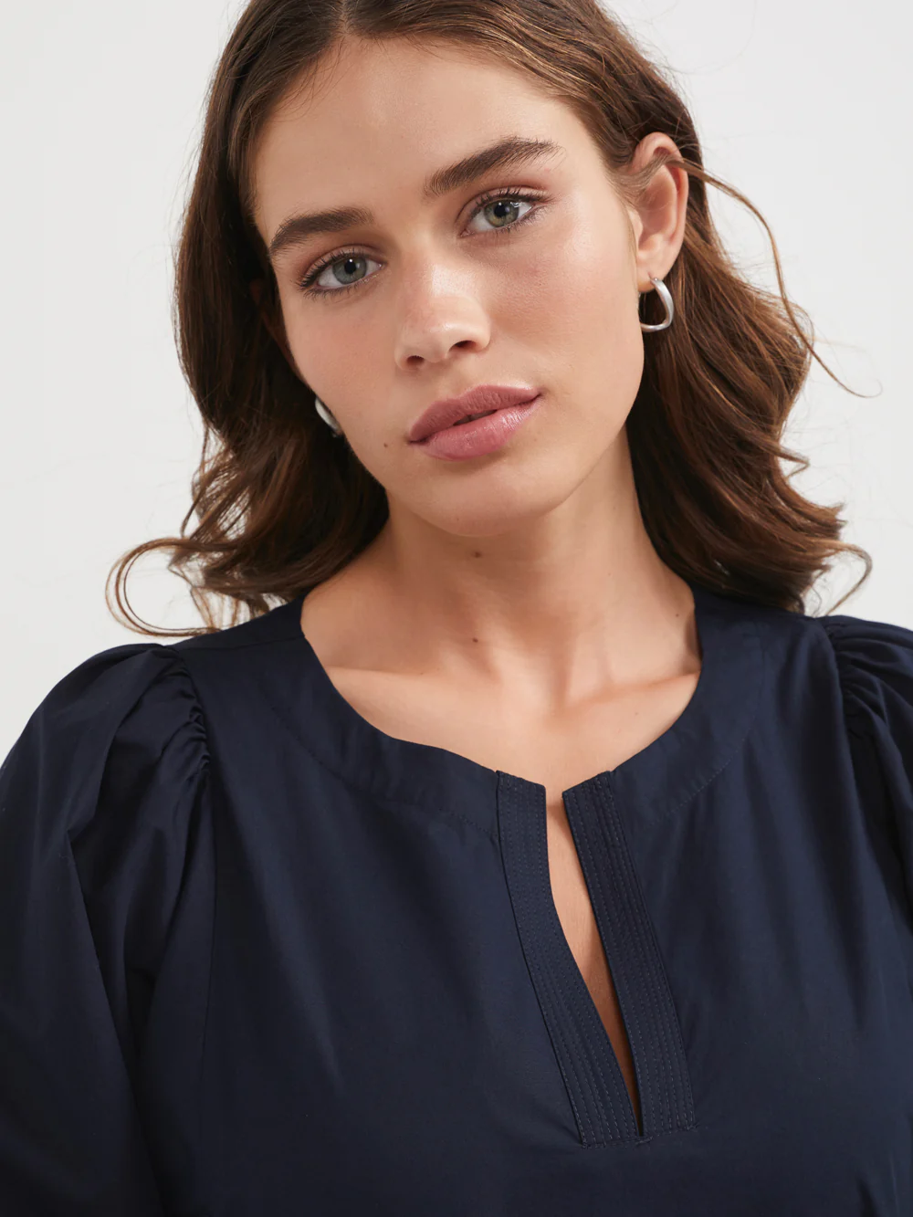 The Cotton Poplin Multi Stitch Top - Image 4