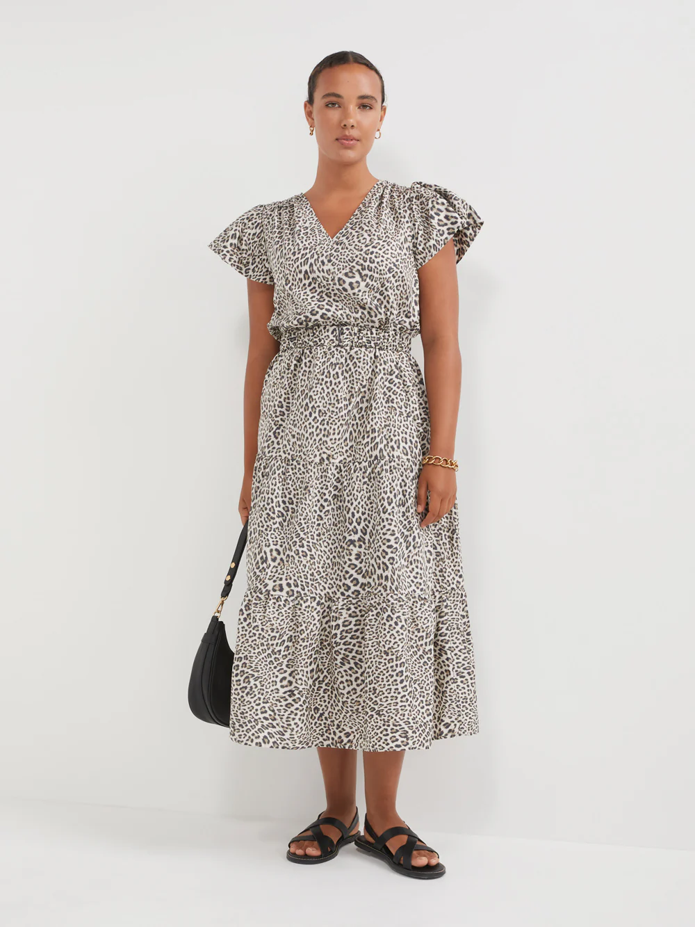The Cotton Poplin Ocelot Print Dress
