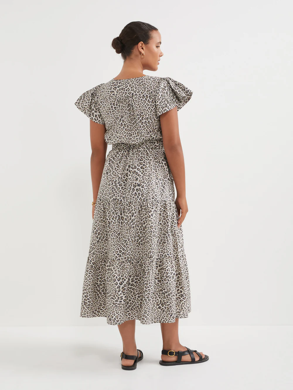 The Cotton Poplin Ocelot Print Dress - Image 3