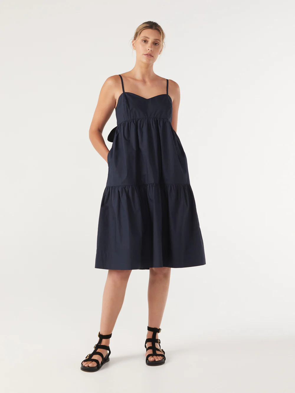 The Cotton Poplin Tie-Back Dress