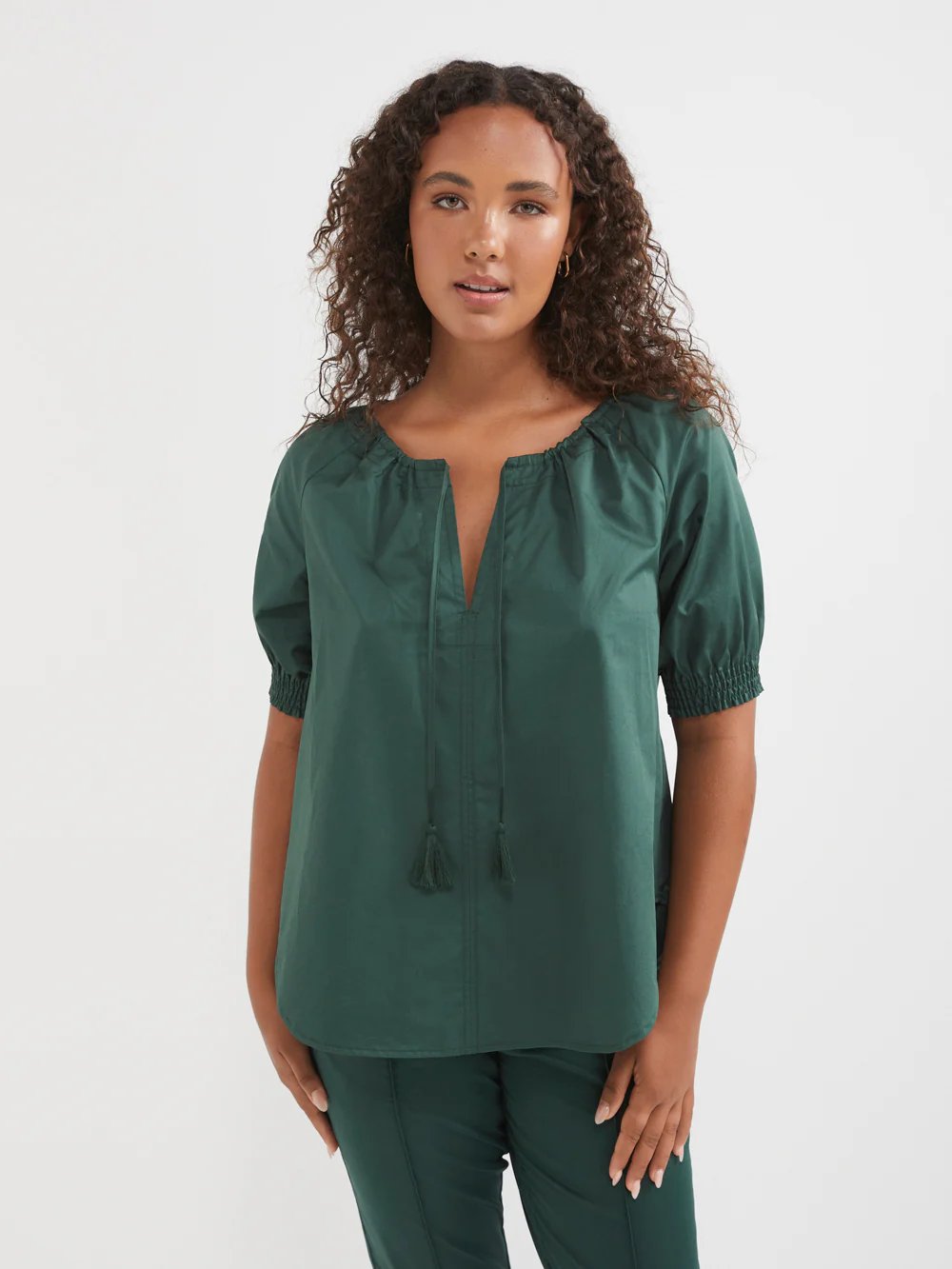 The Cotton Sateen Boho Top - Image 3