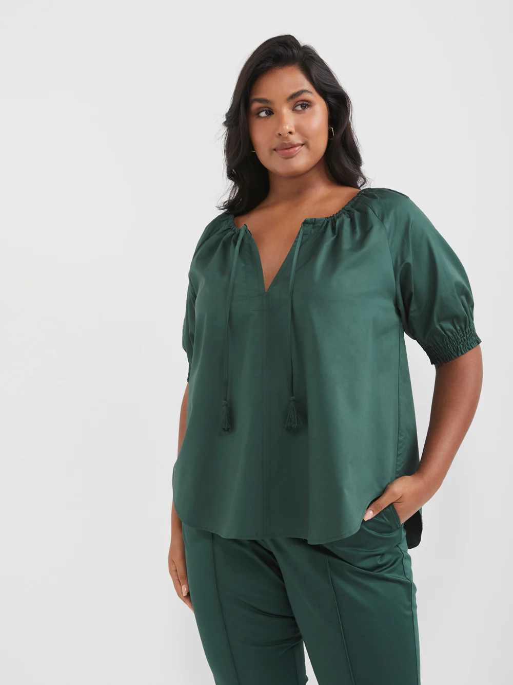 The Cotton Sateen Boho Top - Image 6