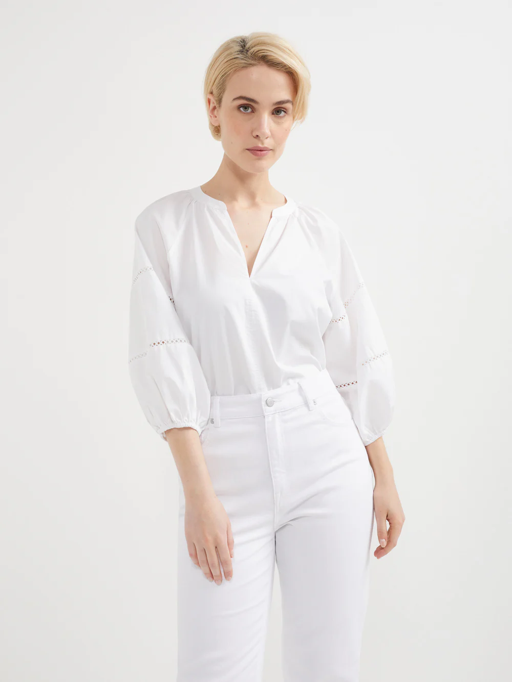 The Cotton Sateen Boho Top
