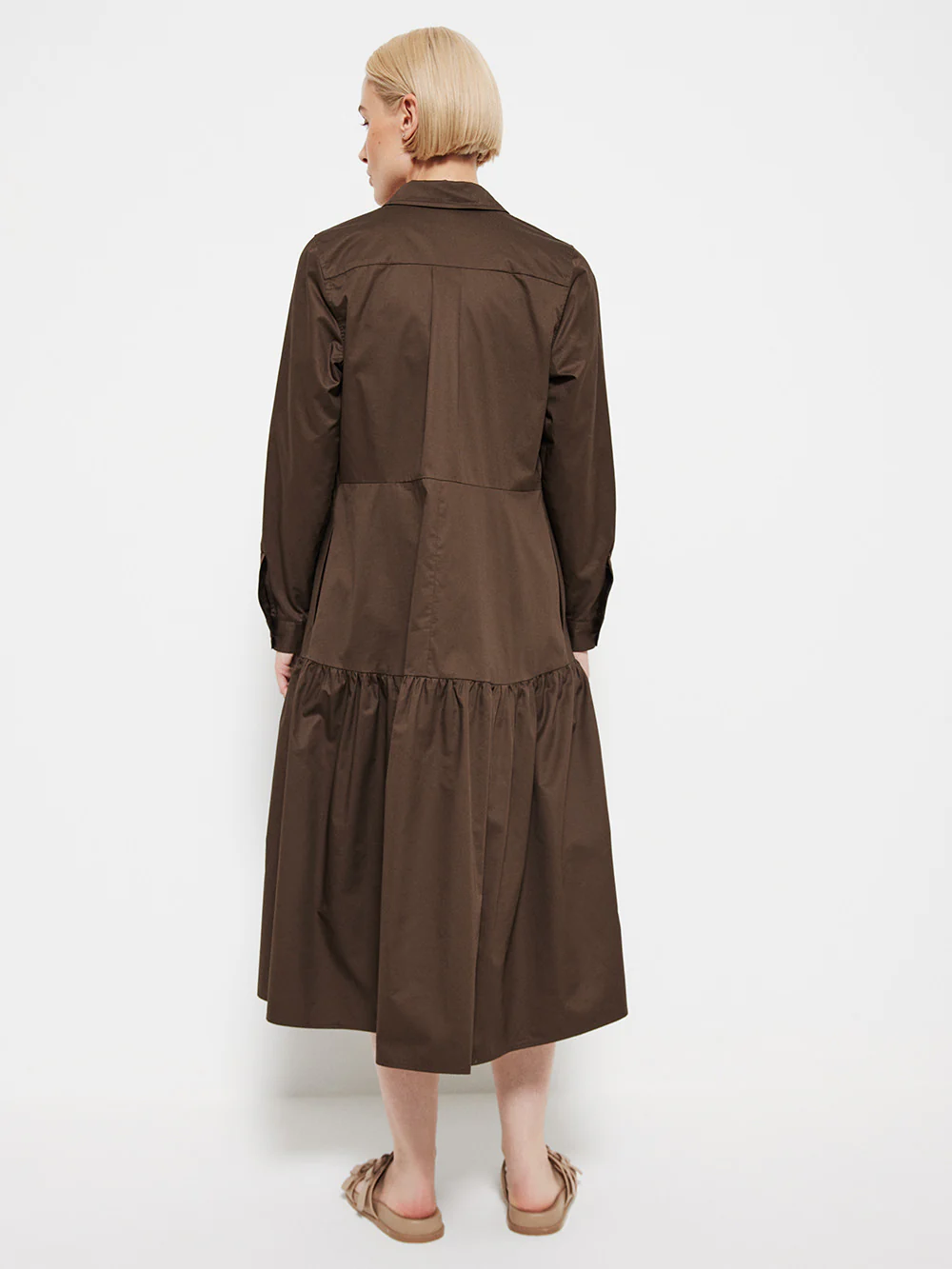 The Cotton Sateen Shirt Dress - Image 4