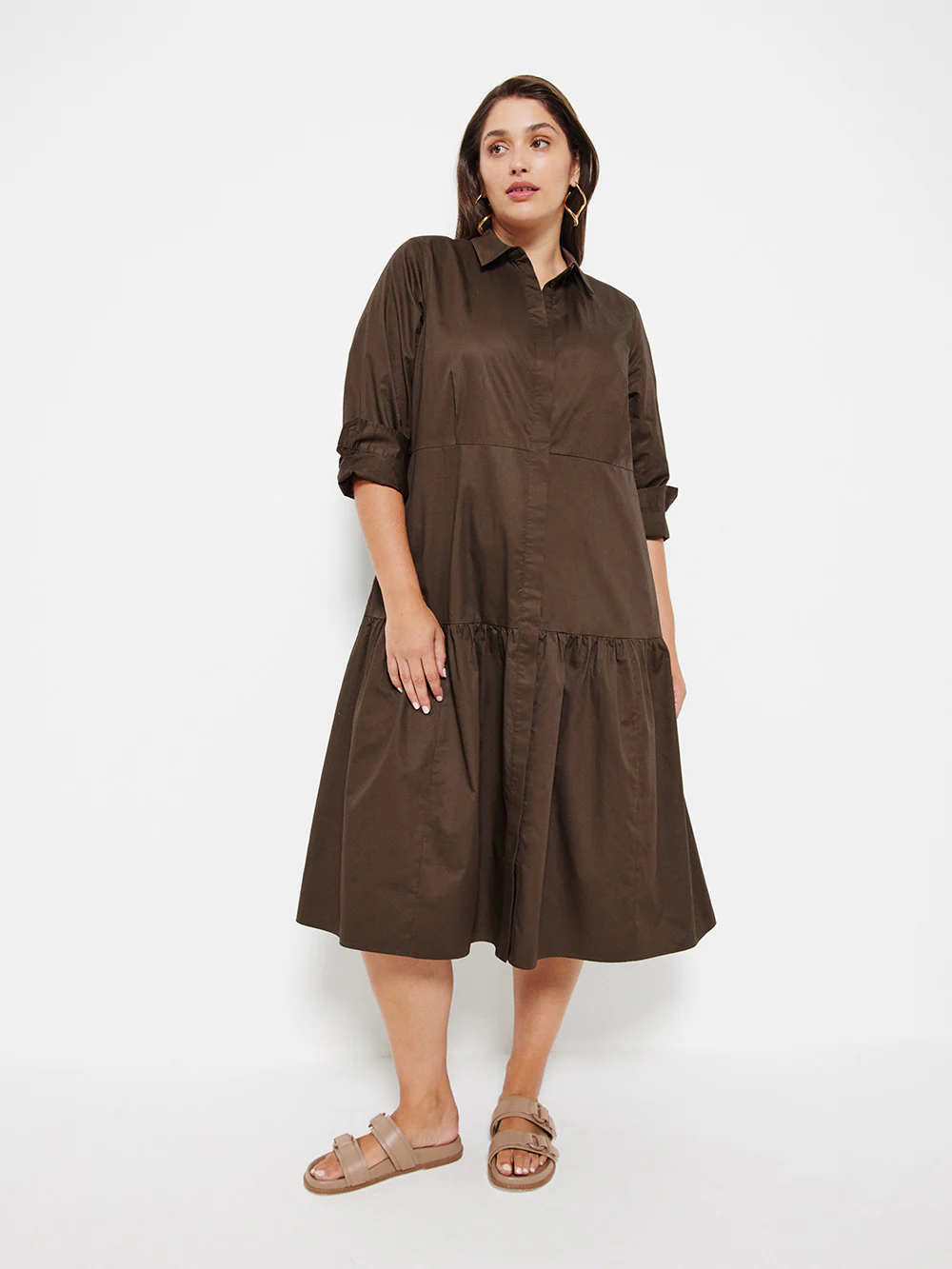The Cotton Sateen Shirt Dress - Image 5
