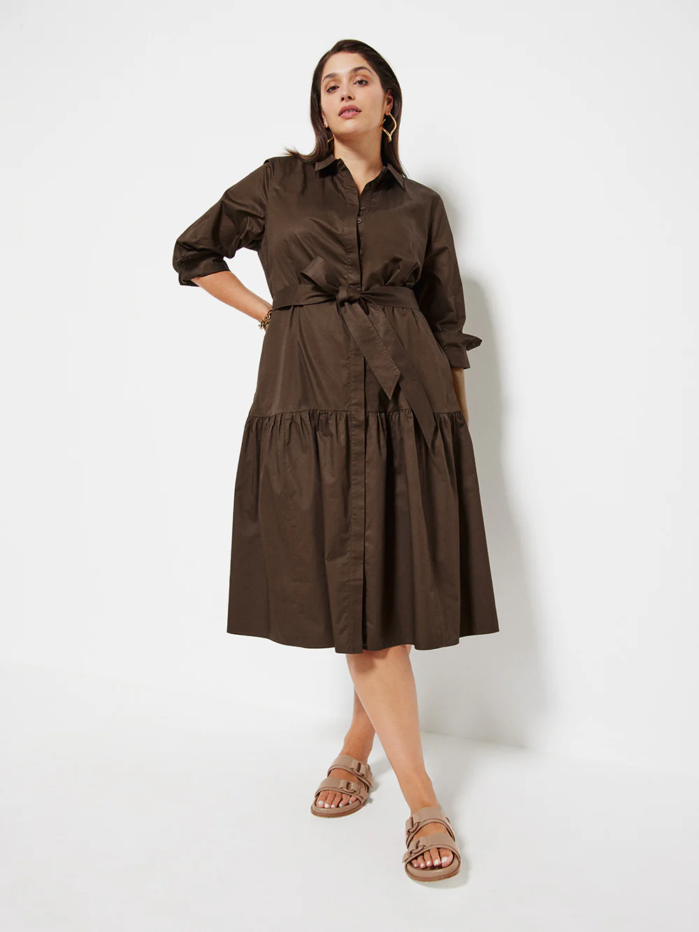 The Cotton Sateen Shirt Dress - Image 8