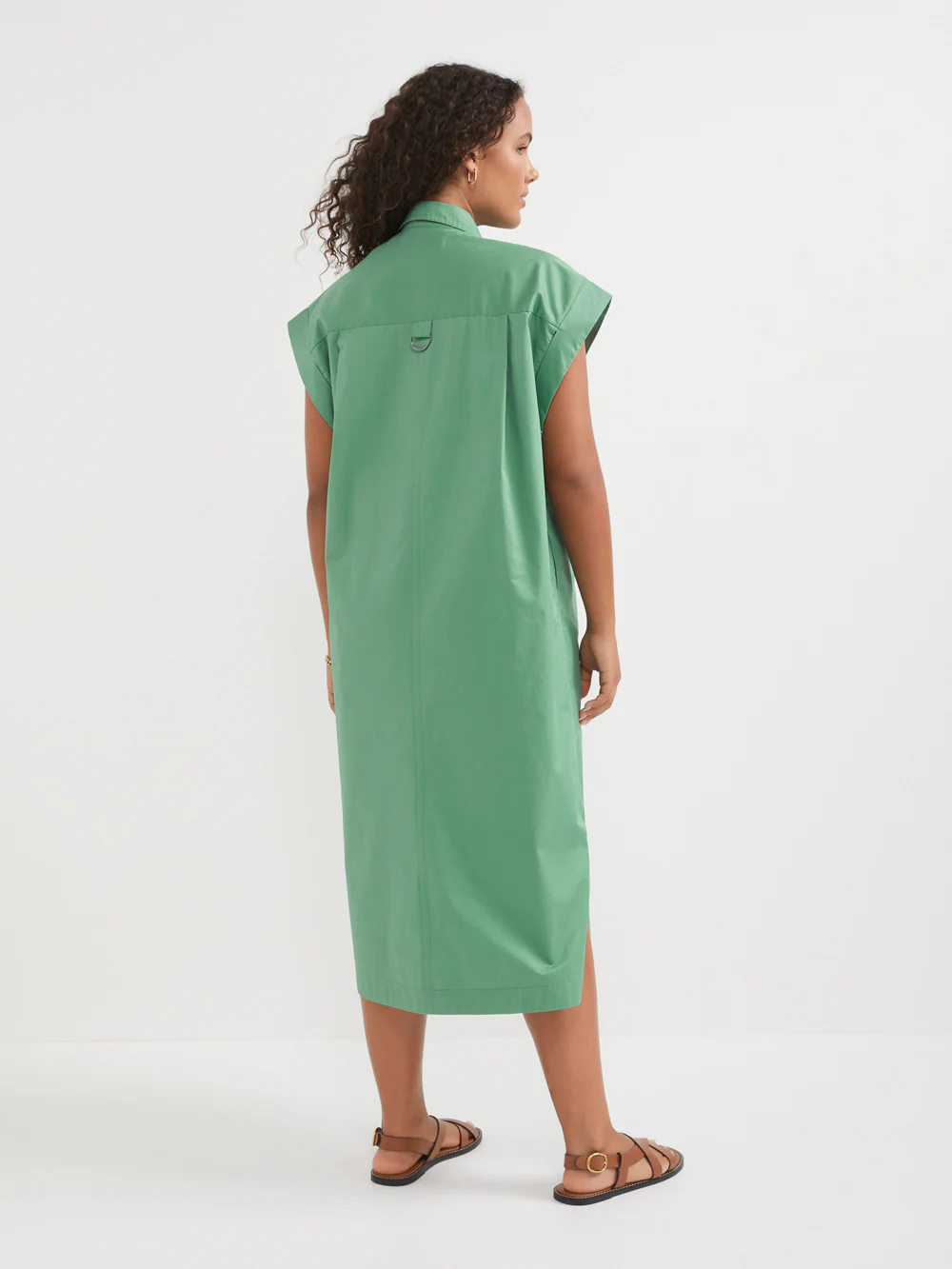 The Cotton Sateen Shirt Dress - Image 5