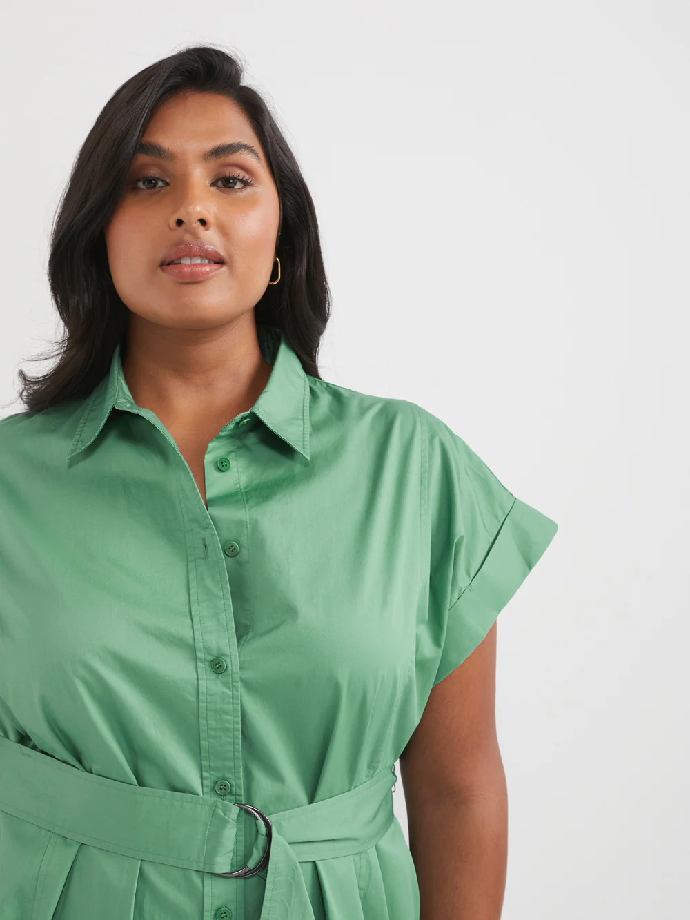 The Cotton Sateen Shirt Dress - Image 8
