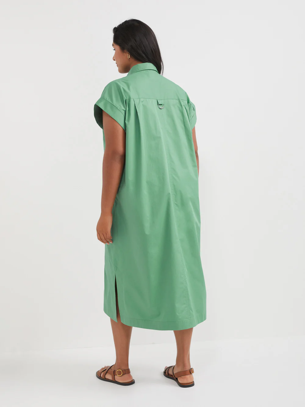 The Cotton Sateen Shirt Dress - Image 9