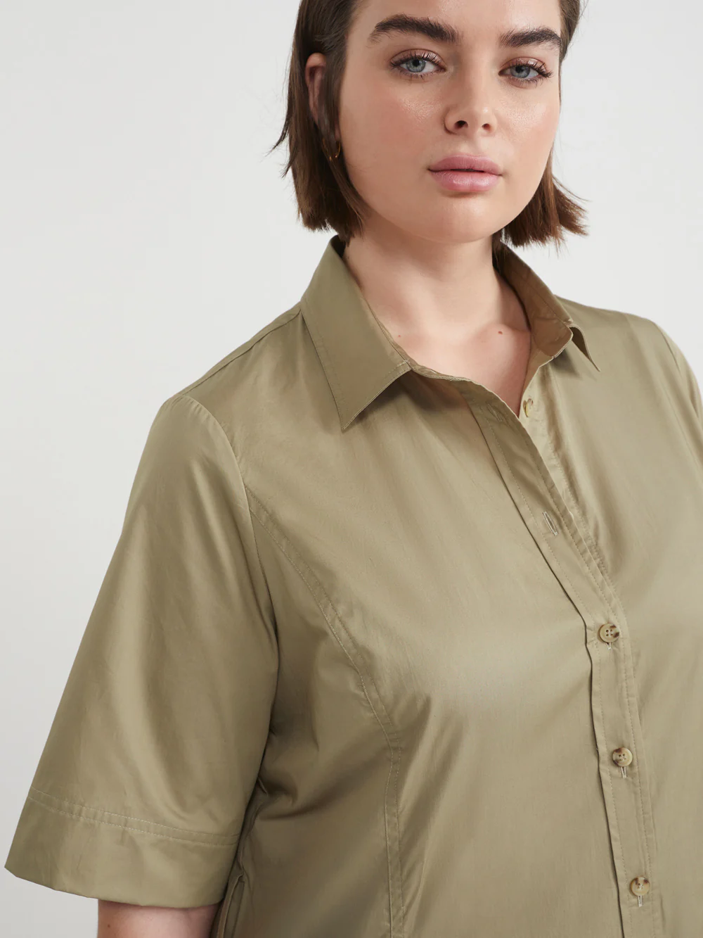 The Cotton Sateen Shirt Dress - Image 6
