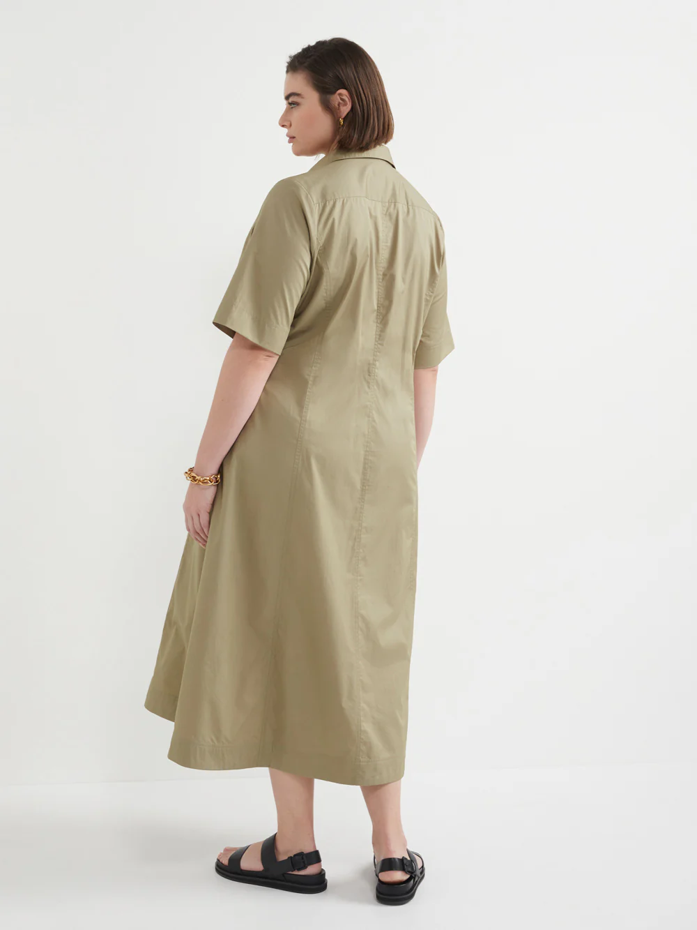 The Cotton Sateen Shirt Dress - Image 7