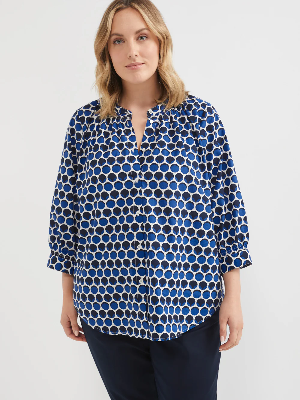 The Cotton Spot Print Top - Image 6