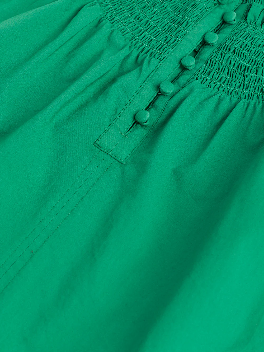 The Cotton Voile Shirred Detail Top - Image 5
