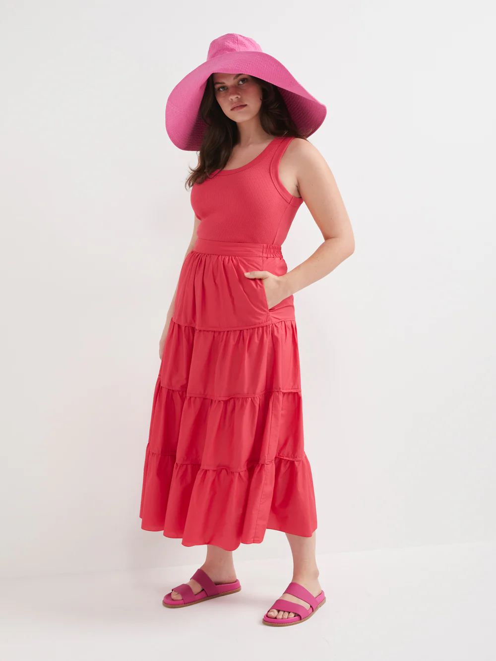 The Cotton Voile Tiered Skirt
