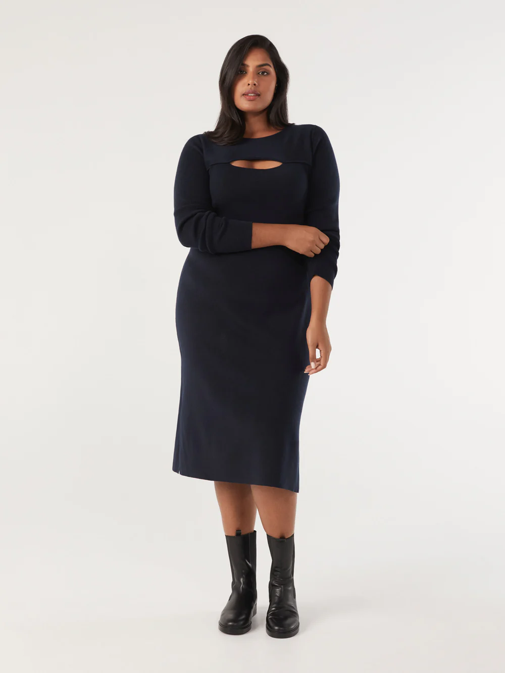 The Cutout Knit Rib Dress - Image 5