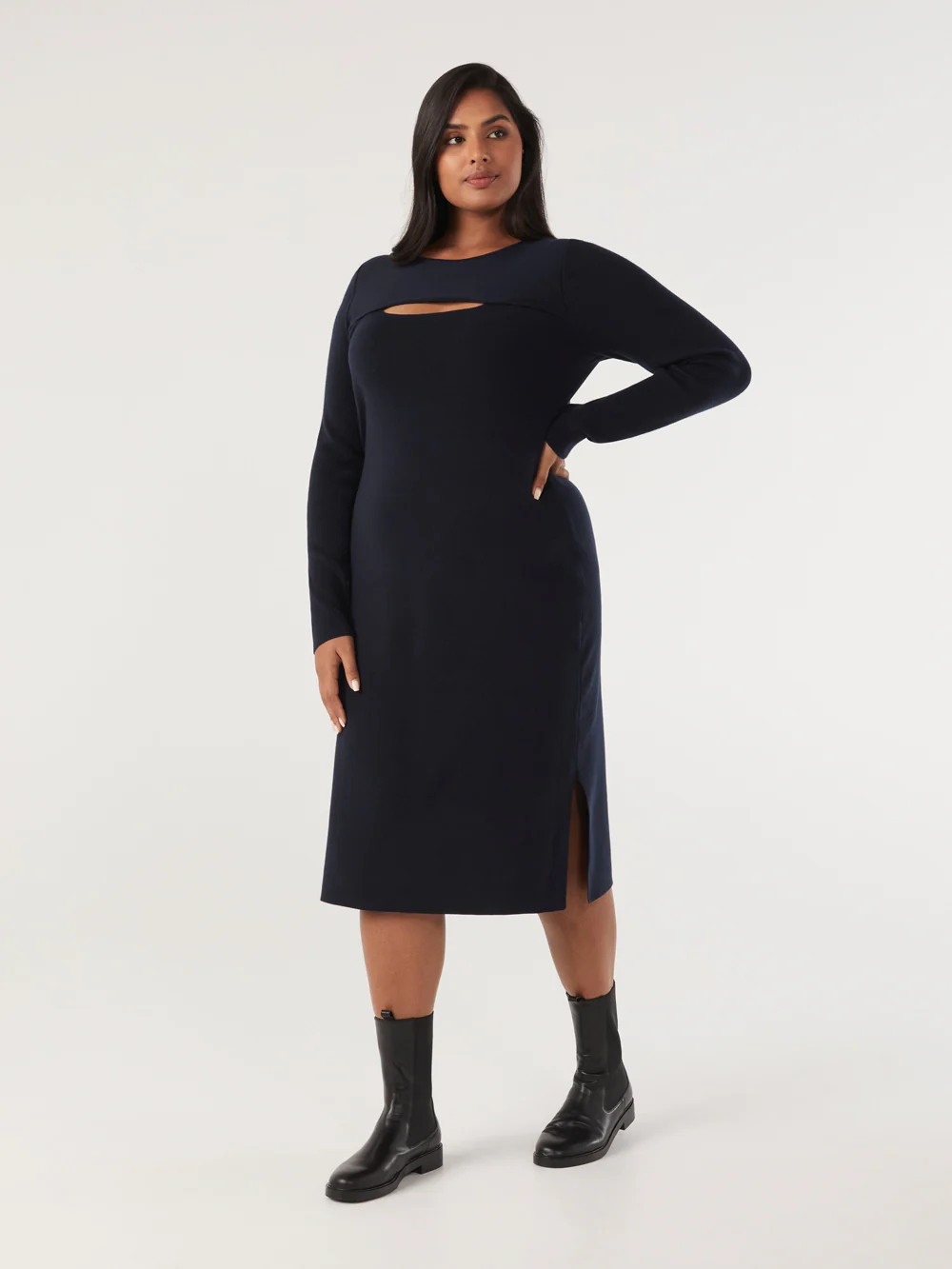 The Cutout Knit Rib Dress - Image 7