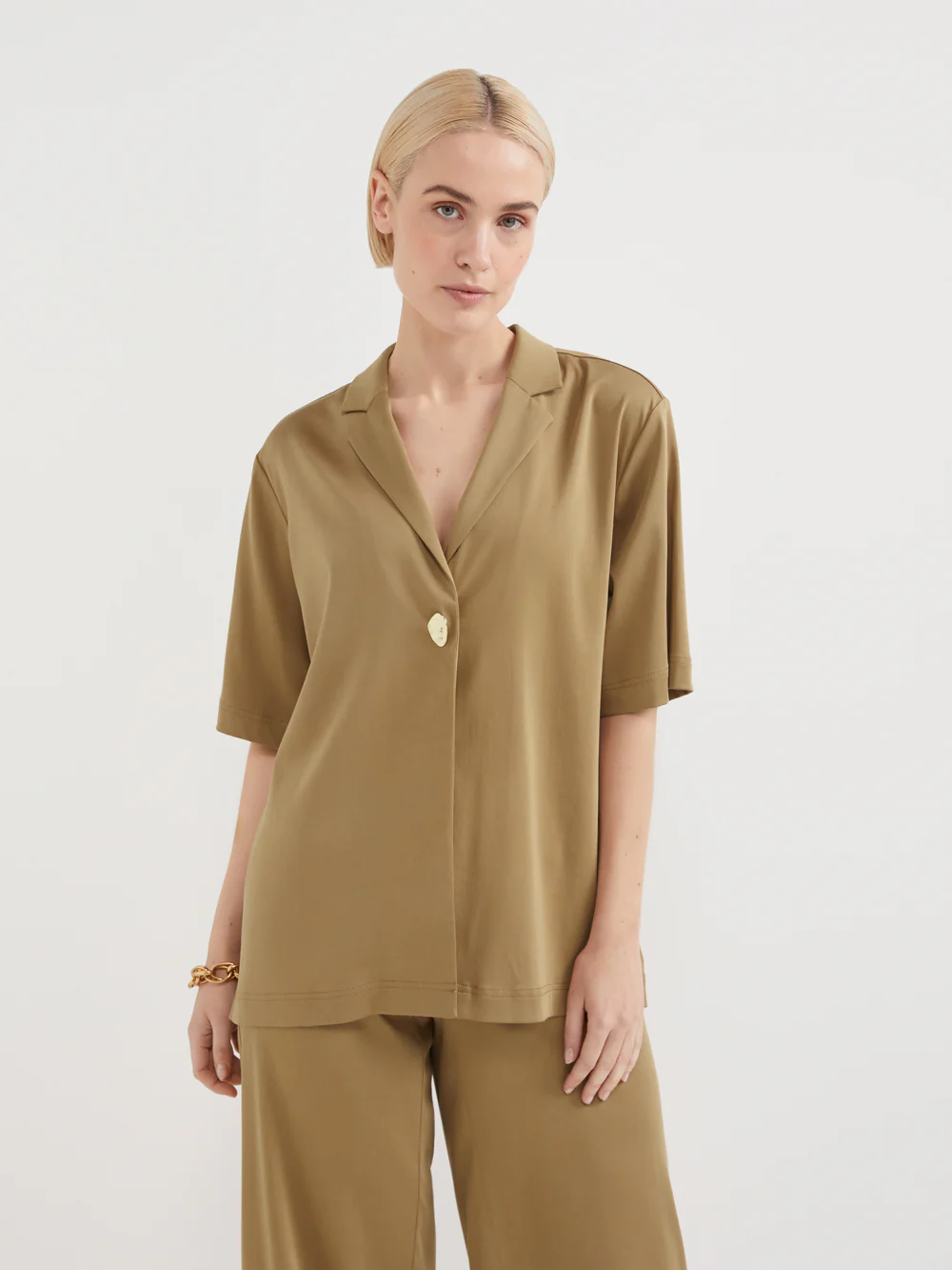 The Draped Button Shirt - Image 2