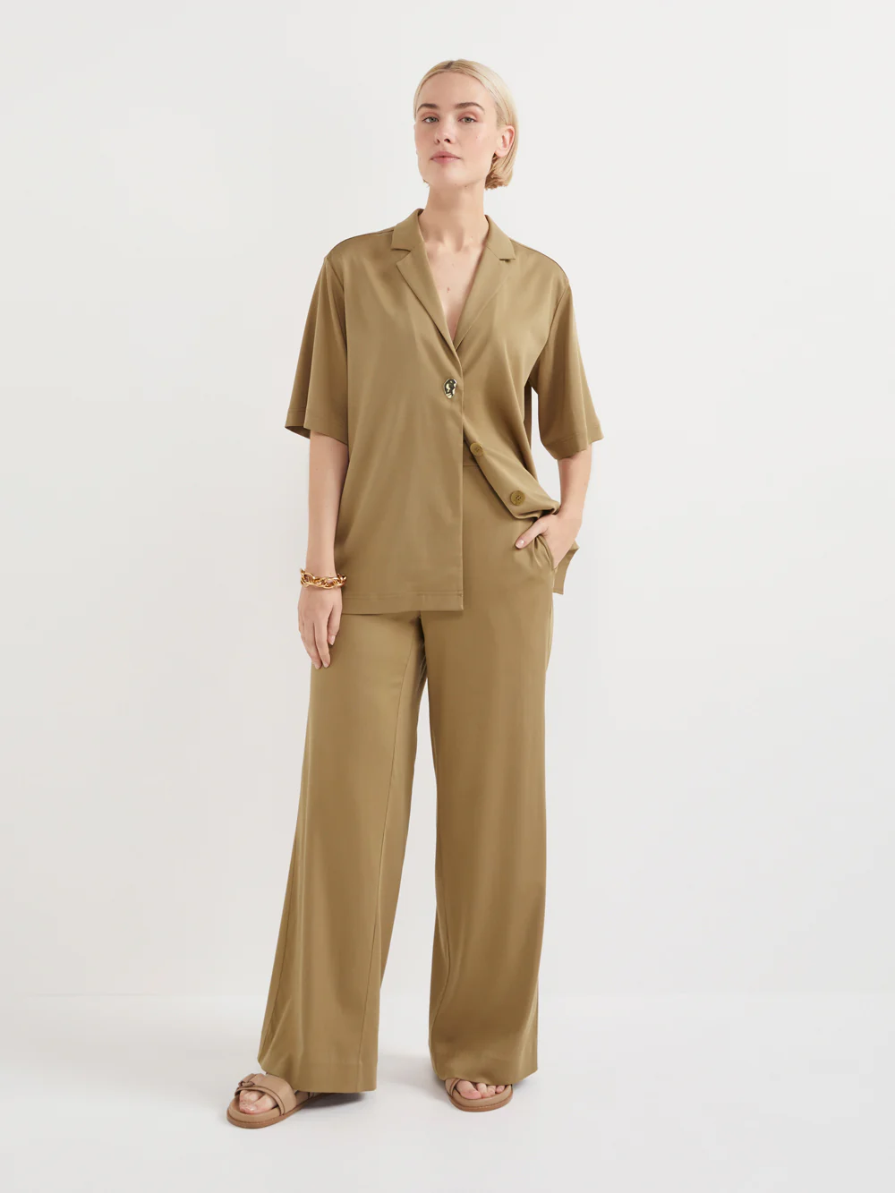 The Draped Button Shirt - Image 3