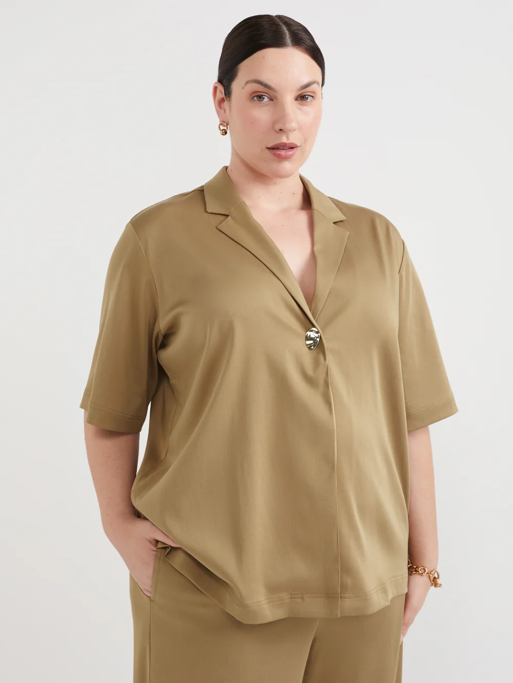 The Draped Button Shirt - Image 6