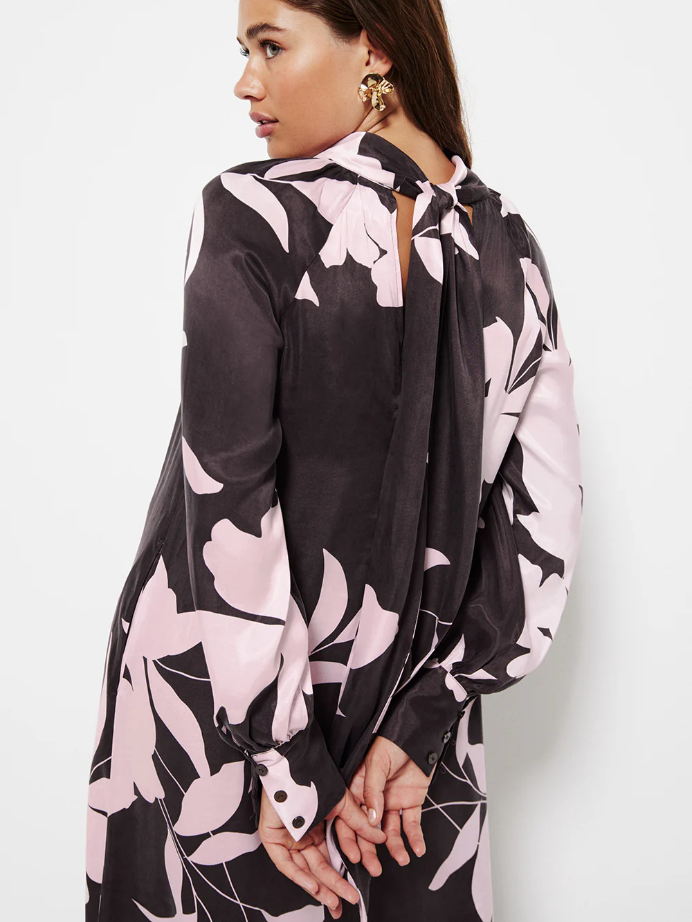 The Draped Floral Print Dress - Image 2