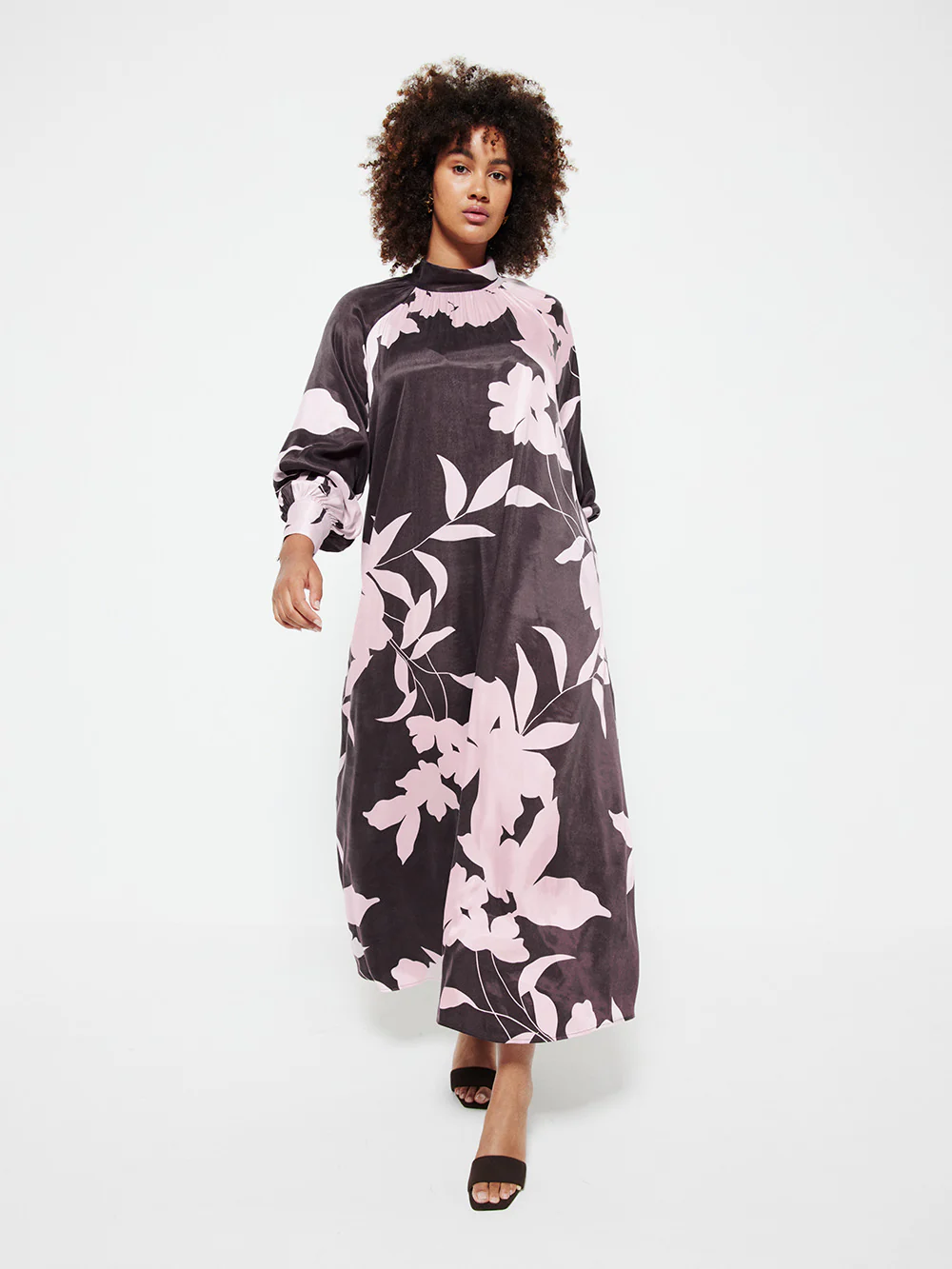 The Draped Floral Print Dress - Image 8