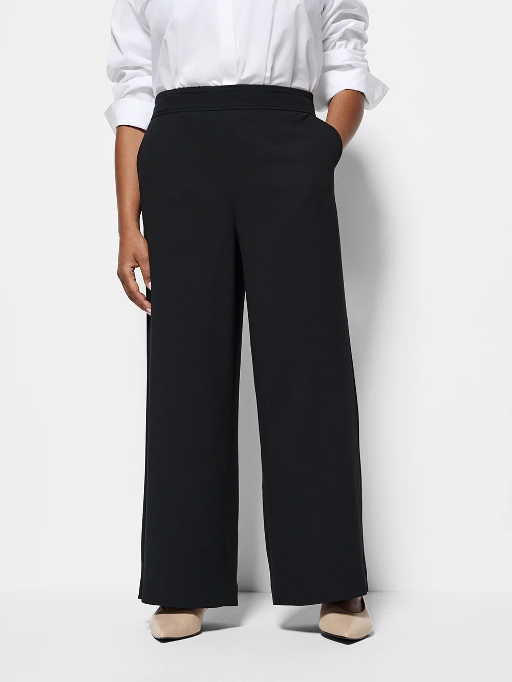 The Draped Leg Crepe Trouser - Image 8