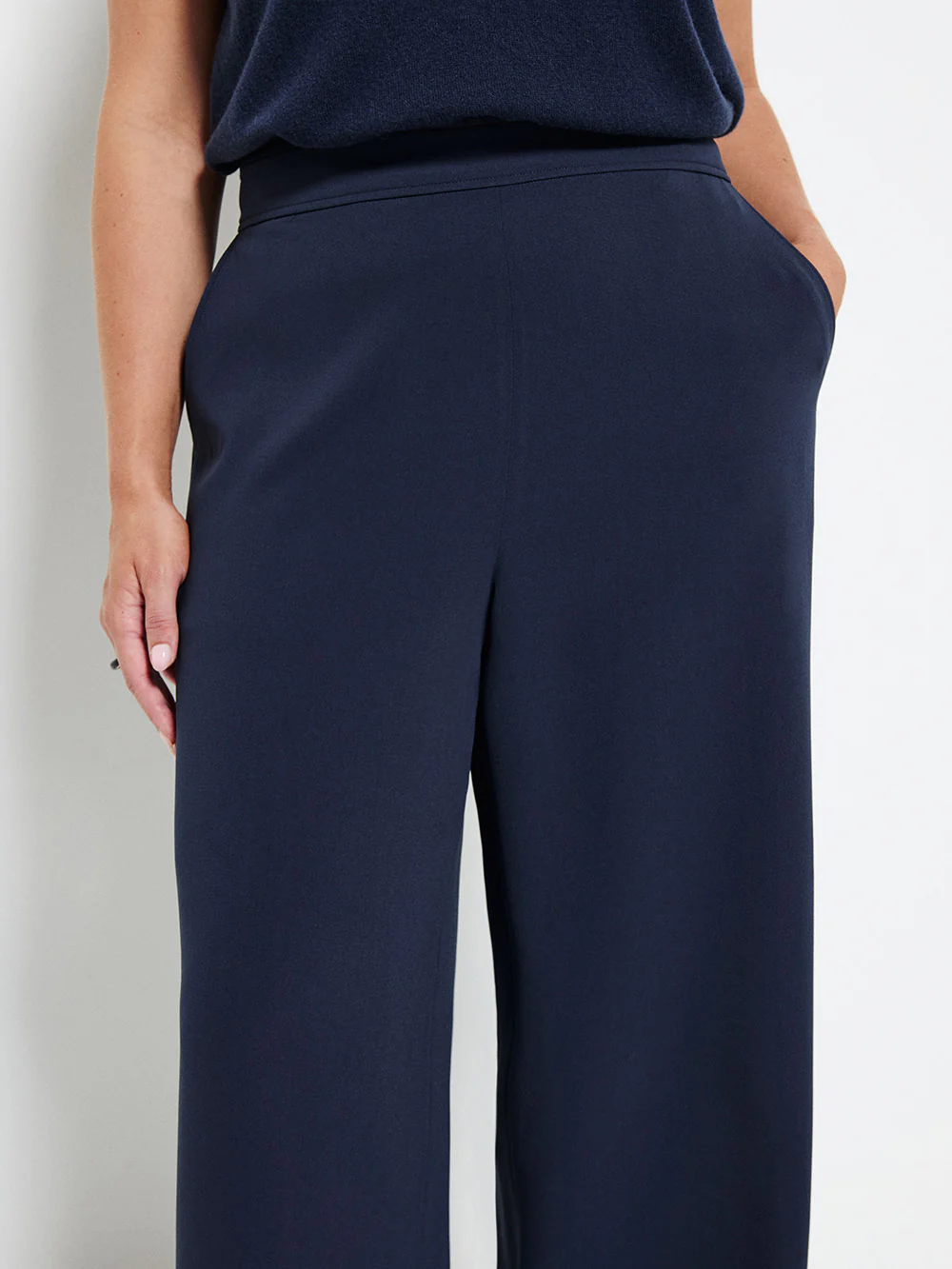 The Draped Leg Crepe Trouser - Image 7