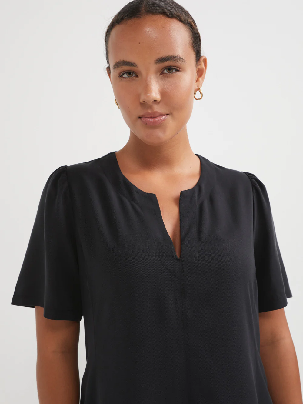 The Draped Twill Midi Dress - Image 4