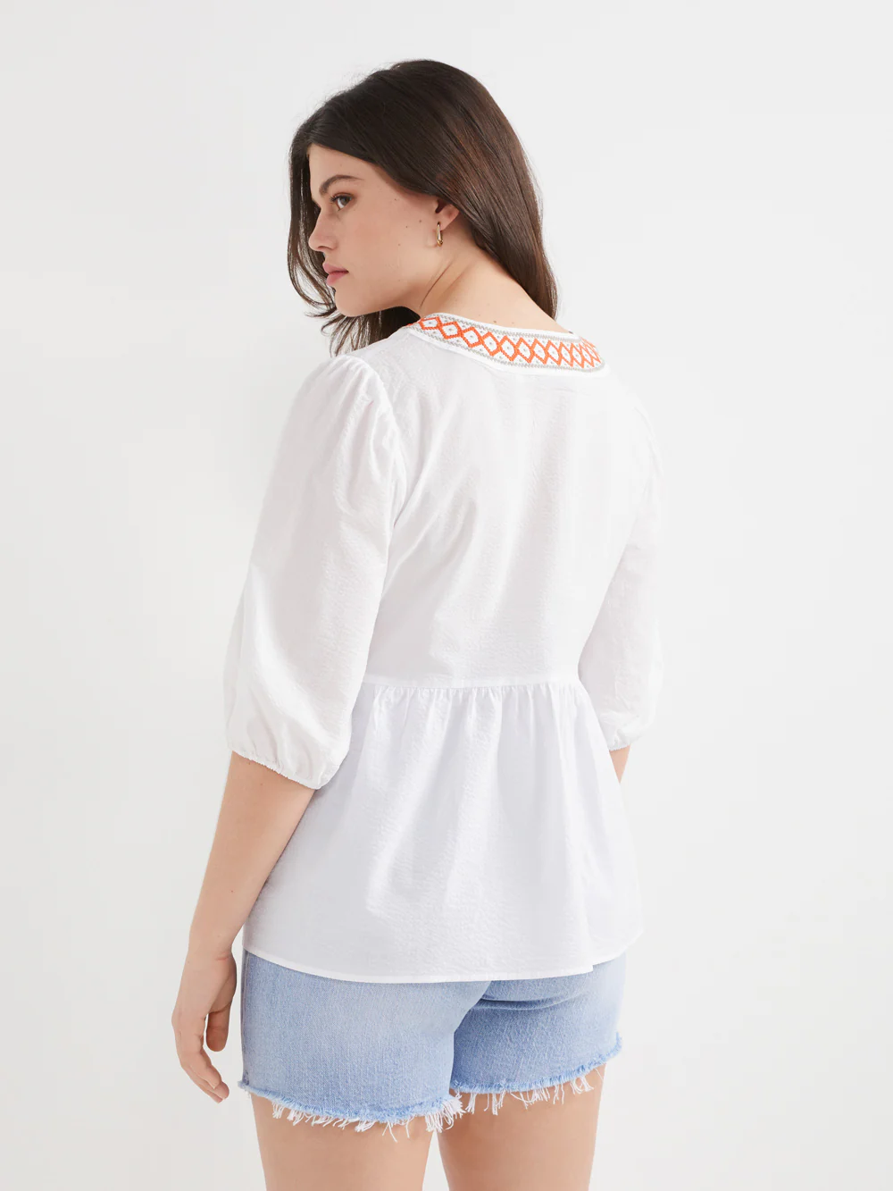 The Embroidered Seersucker Top - Image 3